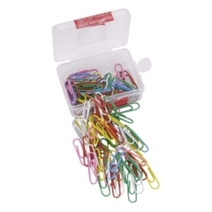 Hộp 100 Ghim Vòng Màu Kẹp Tài Liệu Bằng Kim Loại Nhiều Màu Deli  - E0024