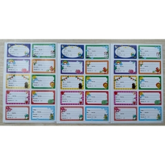 Set 100 Nhãn Vở Có Decan Dán Sẵn Cho Học Sinh