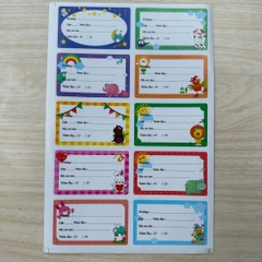 Set 100 Nhãn Vở Có Decan Dán Sẵn Cho Học Sinh