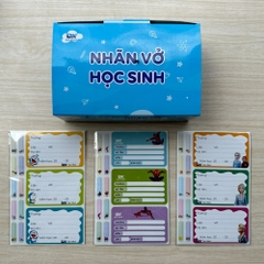 Tập Nhãn Vở  12 Nhãn Kèm Bảng Tên