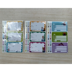 Tập Nhãn Vở  12 Nhãn Kèm Bảng Tên