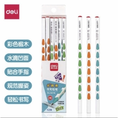 Bút Chì Định Vị 2B Deli Có Khắc Rãnh Graphite Pencil - No.58198