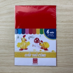 Giấy Thủ Công Hồng Hà Nhiều Màu Có Decal Dính Và Không Dính