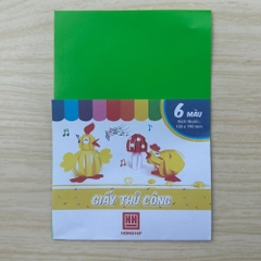 Giấy Thủ Công Hồng Hà Nhiều Màu Có Decal Dính Và Không Dính