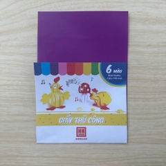 Giấy Thủ Công Hồng Hà Nhiều Màu Có Decal Dính Và Không Dính