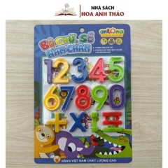 Bộ chữ cái và bộ chữ số nam châm từ nhựa an toàn cho bé hàng Antona