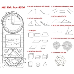 Thước Kẻ Đa Năng Vẽ Hình Học Tiện Dụng ( CY-3306 )