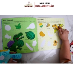 Sách - Bóc Dán Thông Minh Rèn Luyện IQ Khủng Long Bảo Chúa DAVID Dán Đi Dán Lại Nhiều Lần