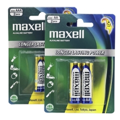 Pin AA , Pin AAA Maxell Alkaline 1.5V Vỉ 2 Viên Chính Hãng