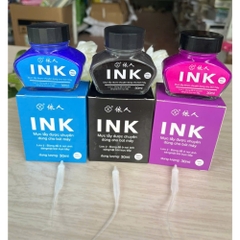 Mực Ink 30ml Tẩy Xóa Được Dùng Cho Các Dòng Bút Máy Tẩy Kèm Pittong Bơm Mực