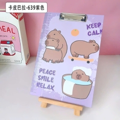 Bìa Trình Ký A4 Capybara Họa Tiết Dễ Thương