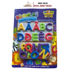 Combo Bộ chữ cái và bộ chữ số nam châm từ nhựa an toàn cho bé hàng Antona