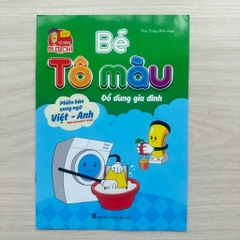 Sách Bé Tô Màu Phiên Bản Song Ngữ Việt Anh 3-6 Tuổi Nhiều Chủ Đề