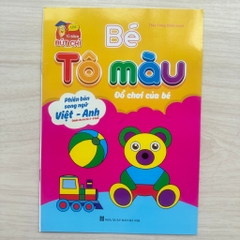 Sách Bé Tô Màu Phiên Bản Song Ngữ Việt Anh 3-6 Tuổi Nhiều Chủ Đề