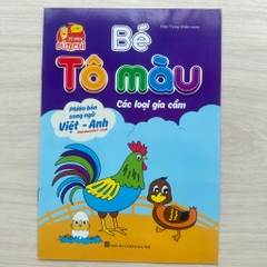 Sách Bé Tô Màu Phiên Bản Song Ngữ Việt Anh 3-6 Tuổi Nhiều Chủ Đề