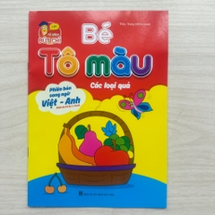 Sách Bé Tô Màu Phiên Bản Song Ngữ Việt Anh 3-6 Tuổi Nhiều Chủ Đề