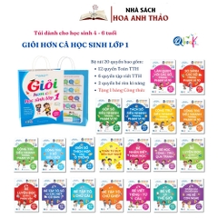 Sách - Giỏi hơn cả học sinh lớp 1 - Dành cho học sinh từ 4-6 tuổi chuẩn bị vào lớp 1 - Bộ gồm 20 cuốn kèm túi đựng