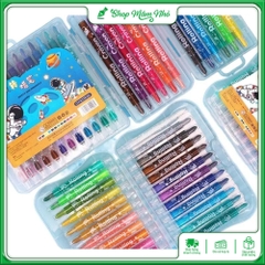 Bút sáp màu vặn Crayon hộp 12/18/24 màu