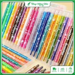 Bút sáp màu vặn Crayon hộp 12/18/24 màu