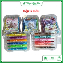 Bút sáp màu vặn Crayon hộp 12/18/24 màu