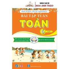 Sách - Bài tập tuần và đề kiểm tra toán lớp 6 tập 1, tập 2 - Cánh diều
