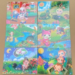 Tranh ghép hình bằng gỗ cho bé 60 mảnh - Đồ chơi ghép gỗ PUZZLE - Bộ xếp gỗ