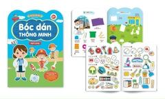 Combo 6 quyển Bóc dán thông minh song ngữ Việt Anh dành cho trẻ từ 2-6 tuổi