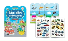 Combo 6 quyển Bóc dán thông minh song ngữ Việt Anh dành cho trẻ từ 2-6 tuổi