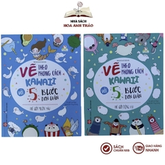 Combo 2 Sách Vẽ theo phong cách kawaii với 5 bước đơn giản