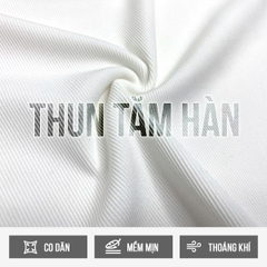 Áo croptop cổ vuông nữ dài tay chất liệu tăm hàn Mofar AT026