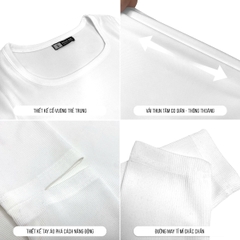 Áo croptop cổ vuông nữ dài tay chất liệu tăm hàn Mofar AT026