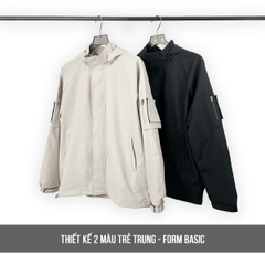 Áo Khoác Gió Chống Nước Có Mũ Phối Túi Hộp MOFAR Local Brand JACKET AK020