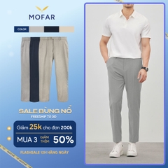 Quần tây nam MOFAR mặt vải đũi kiểu dáng hàn quốc QAM009