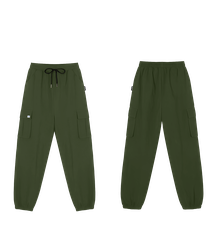 Quần Jogger Nữ Túi Hộp dáng ống rộng thể thao chất liệu gió 2 lớp cao cấp QJ013