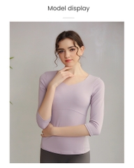 Áo yoga dài tay liền bra - PYMAT035