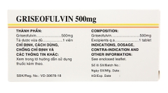 Griseofuvin 500mg - Mekophar