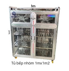 Tủ bếp nhôm cao 1m2 ngang 1m , 800cm