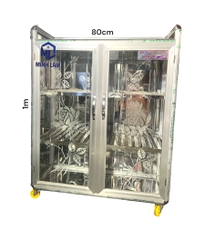 Tủ bếp nhôm cao 1m x 800cm trắng