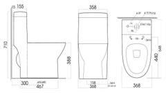 Bàn cầu khối TT Water-6730