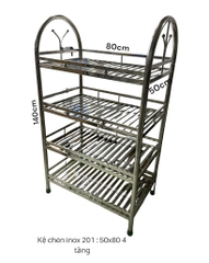 Kệ chén thẻ 50x80 inox201 TT