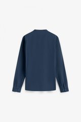 Áo Sơ Mi Nam Oxford Tay Dài Cổ Trụ Form Fitted