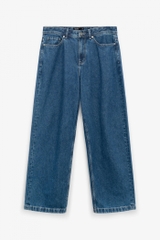 Quần Jean Nam Trơn Form Wide Leg