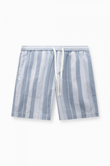 Quần Short Nam Kẻ Sọc Dọc Phối Dây Rút Form Relax