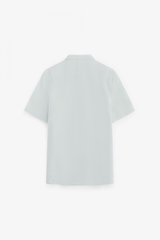 Áo Sơ Mi Nam Tay Ngắn Linen Xếp Ly Trước Form Fitted