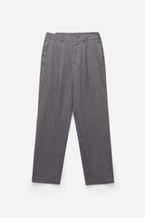 Quần Vải Nam Kẻ Sọc Dọc Form Slim Crop