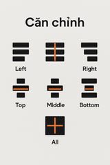 Menu Sửa đổi: Căn chỉnh đối tượng