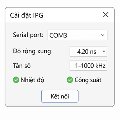 Menu Đặc biệt: Cài đặt IPG trong EZCAD