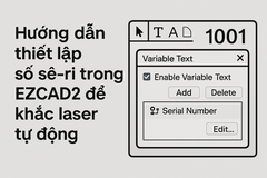 Làm thế nào để thiết lập số sê-ri cho máy khắc laser?