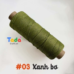 Sợi dệt ống kim tuyến tròn 2mm 125g | Tada Craft