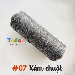 Sợi dệt ống kim tuyến tròn 2mm 125g | Tada Craft